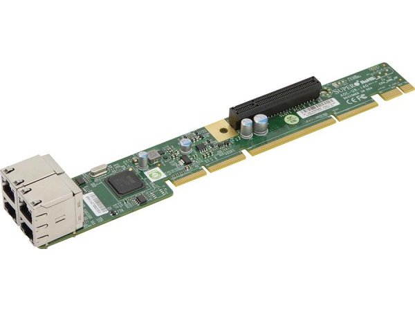 Supermicro AOC-UR-I4G / 1U Ultra Riser Card 4 GbE ports  (For Integration Only)